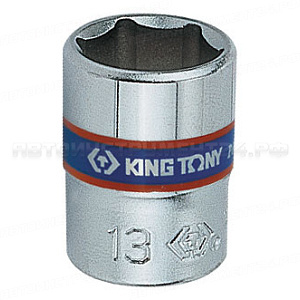 Головка торцевая стандартная шестигранная 1/4";, 6 мм KING TONY 233506M